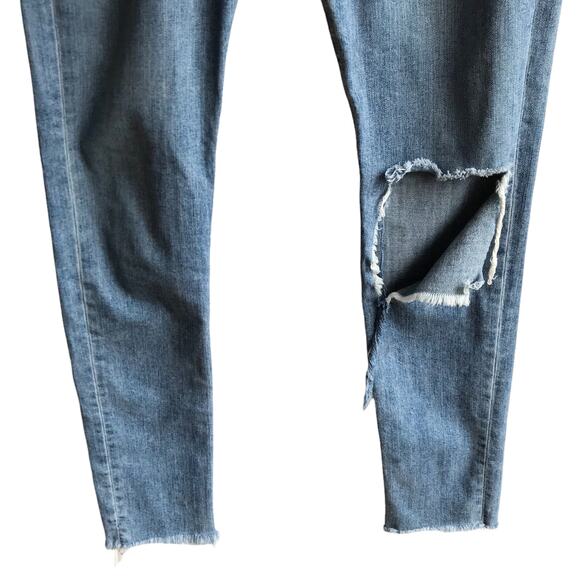 Rag & Bone Distressed Skinny Jeans Midland Raw Frayed Hem Destroyed Denim 30 - Picture 8 of 16